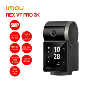 Camera Imou REX VT Pro 5MP 3K - Pin - IPC-S2VBP-5M0WR