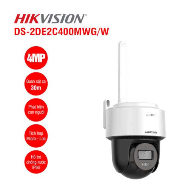 Camera Wifi Hikvision Mini PT DS-2DE2C400MWG/W 4MP 2K